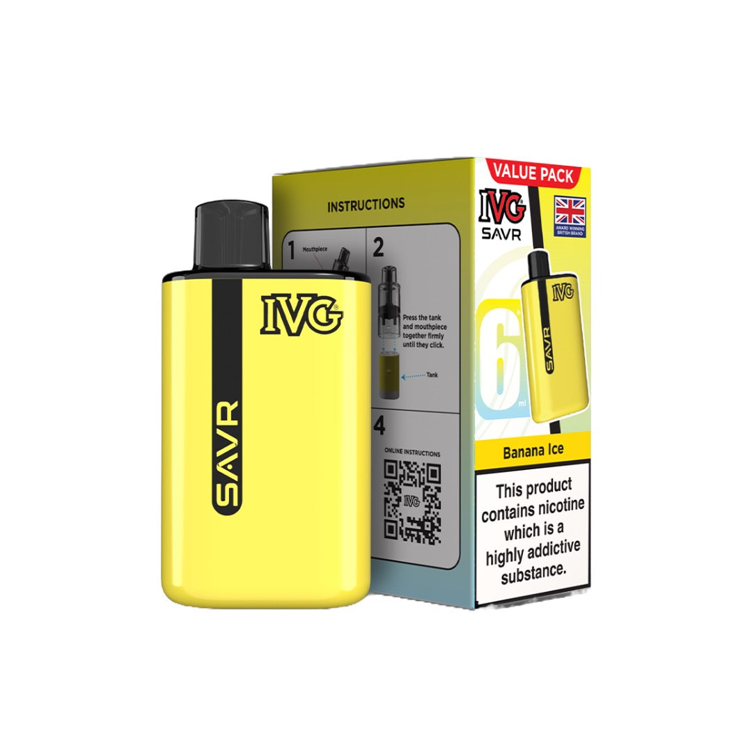 20mg I VG SAVR Prefilled Pod Vape Kit 3000 Puffs From £5.49