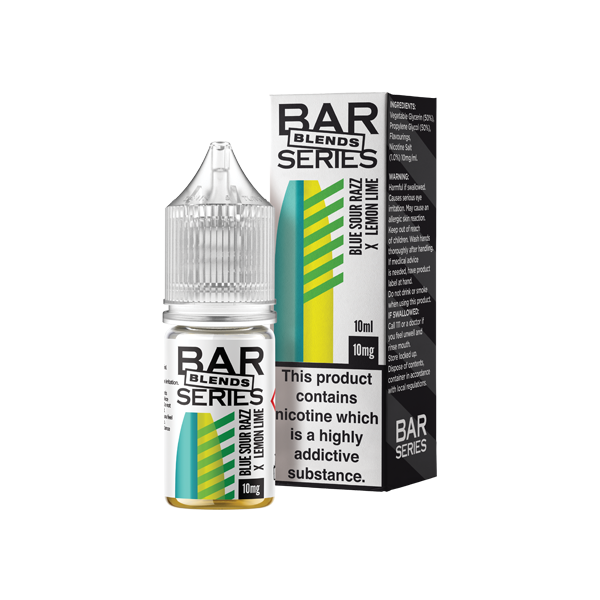 Bar Series Blends 10mg Nic Salts From £1.80 blue sour razz X lemon lime