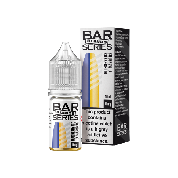 Bar Series Blends 10mg Nic Salts From £1.80. blueberry X mango ice
