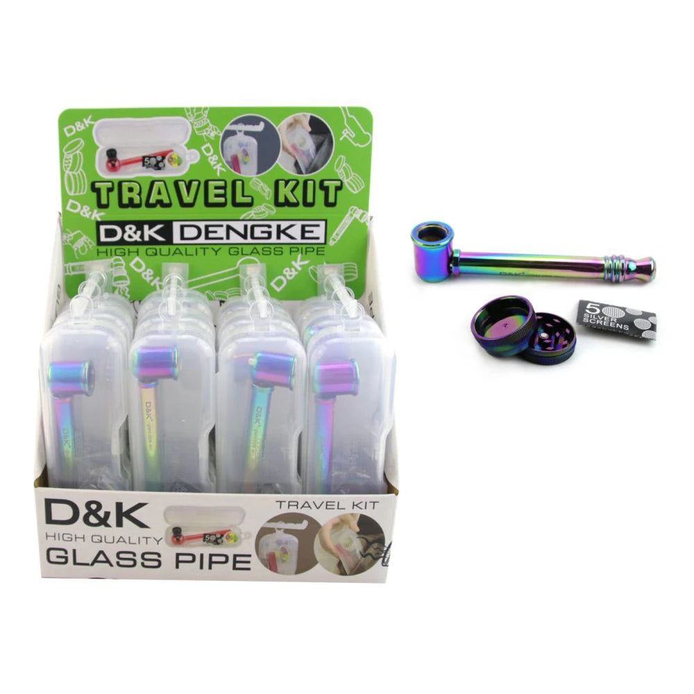 Travel Kit Case – Metal Pipe/Screens + Grinder