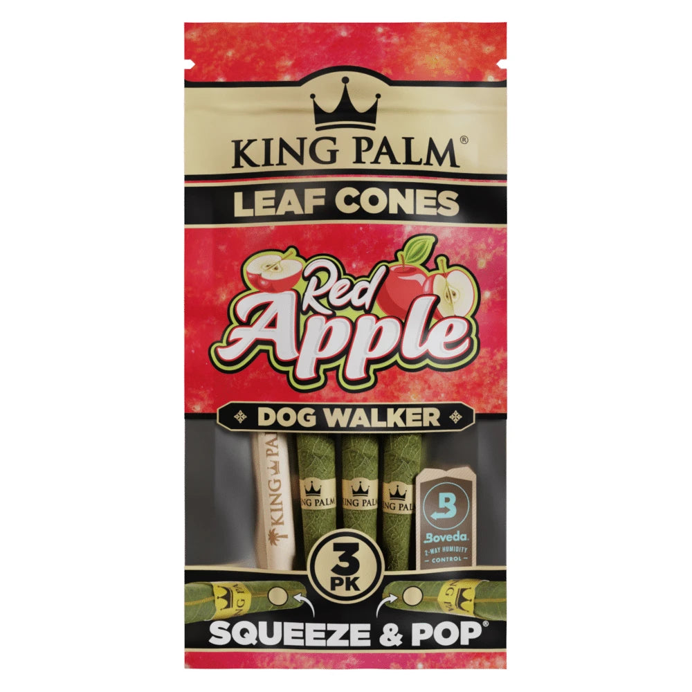 king-palm-red-apple 3 pack leaf cones