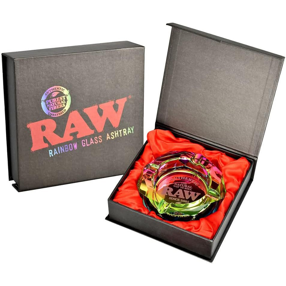 Raw Rainbow Glass Ashtray