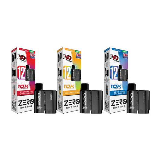 0mg IVG Pro 12 Refill Pods 10000 Puffs  From £6.04