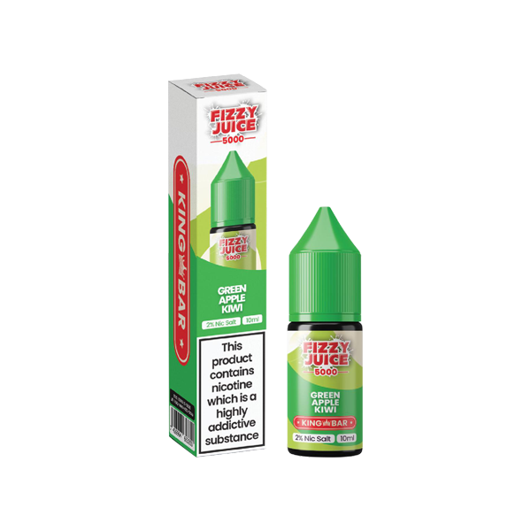 Fizzy Juice King Bar 10mg Nic Salts from £1.80 green apple kiwi 