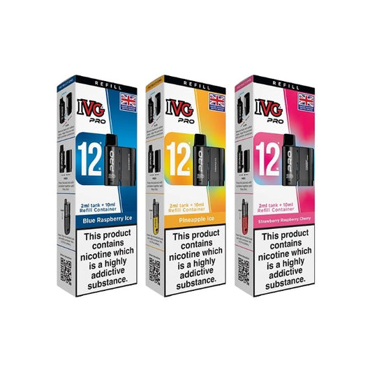 10mg IVG Pro 12 Refill Pods 10000 Puffs  From £6.04
