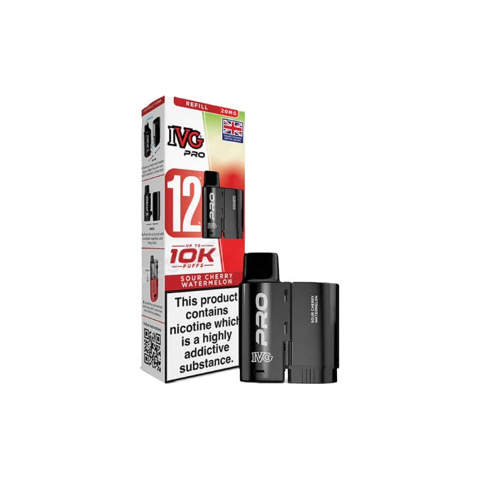20mg IVG Pro 12 Refill Pod Pack 10000 Puffs From £6.04