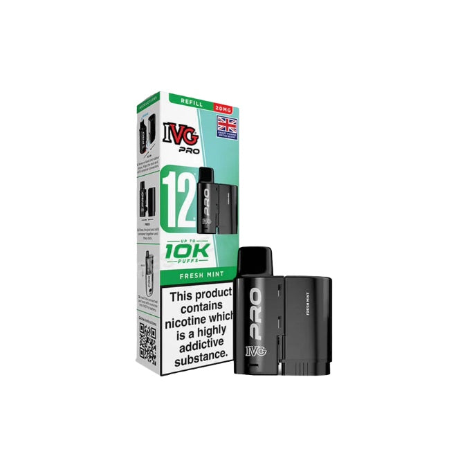 20mg IVG Pro 12 Refill Pod Pack 10000 Puffs From £6.04