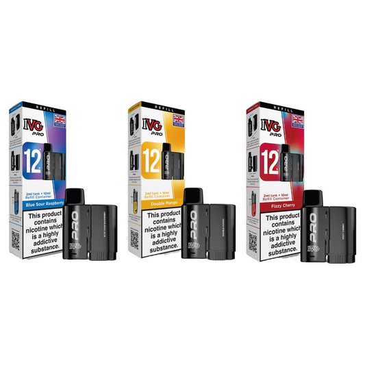 20mg IVG Pro 12 Refill Pod Pack 10000 Puffs From £6.04