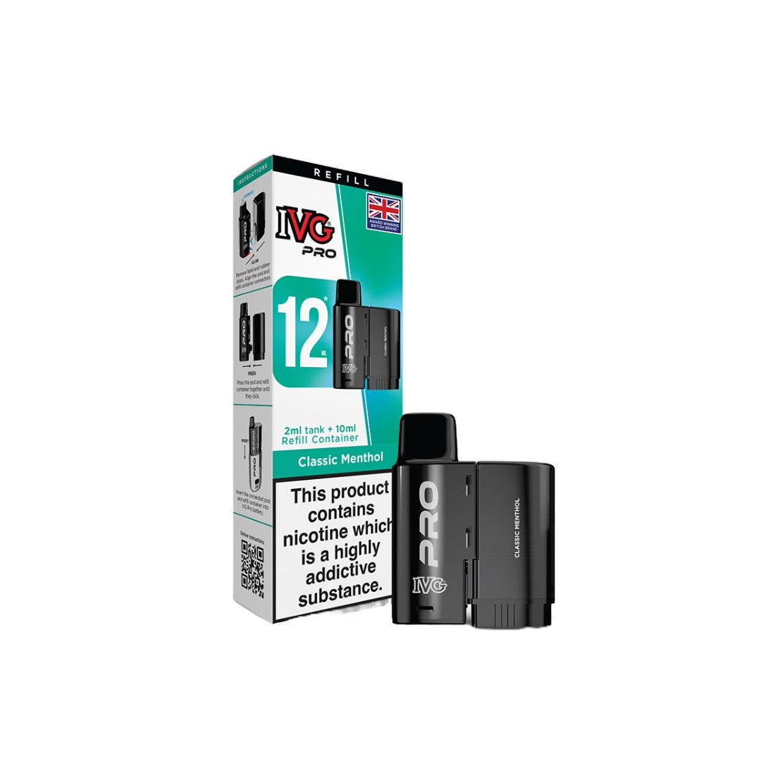 20mg IVG Pro 12 Refill Pod Pack 10000 Puffs From £6.04
