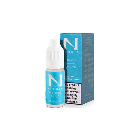 18mg Ice Cool Nic Shot 10ml by Nic Nic (70VG/30PG) From 86p