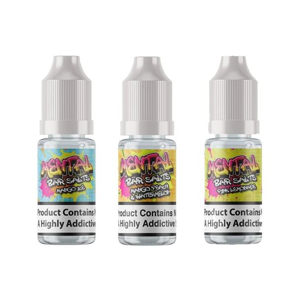 Mental Bar Salts By Signature Vapours 10mg Nic Salt From £2.18