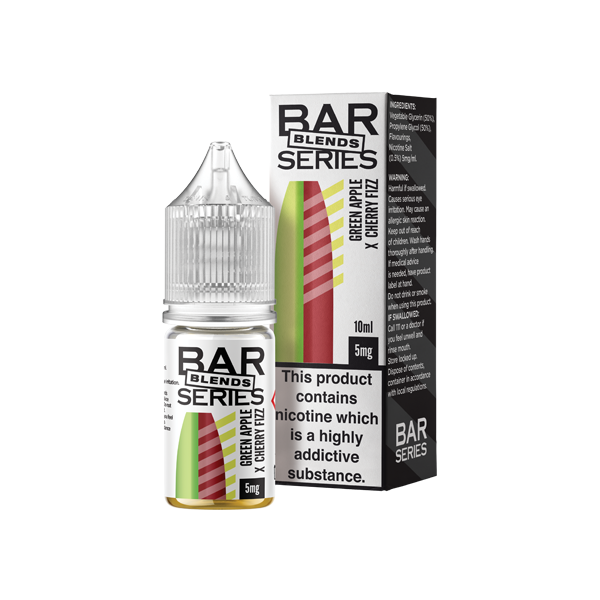 Bar Series Blends 5mg Nic Salts From £1.80  green apple X cherry fizz 