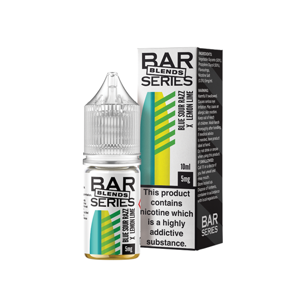 Bar Series Blends 5mg Nic Salts From £1.80  blue sour razz X lemon lime 