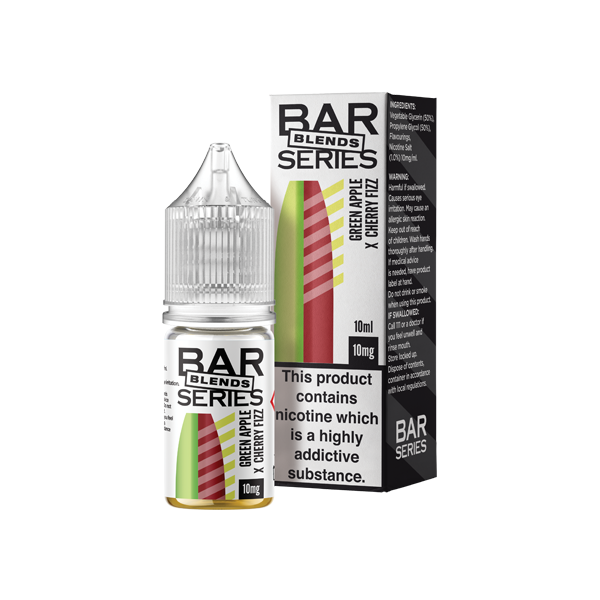 Bar Series Blends 10mg Nic Salts From £1.80 green apple X cherry fizz