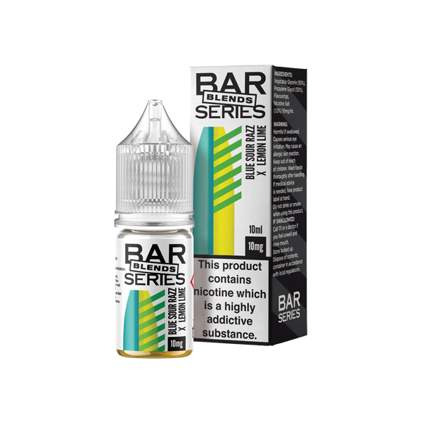 Bar Series Blends 10mg Nic Salts From £1.80  blue sour razz X lemon lime 