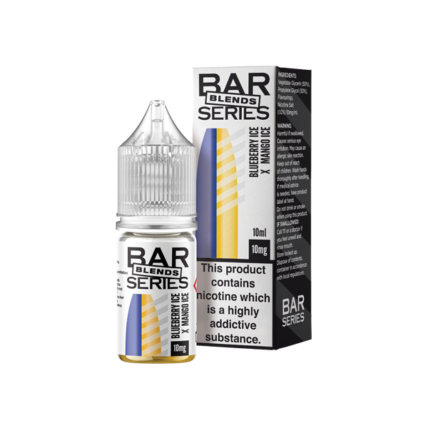 Bar Series Blends 10mg Nic Salts From £1.80. blueberry X mango ice 