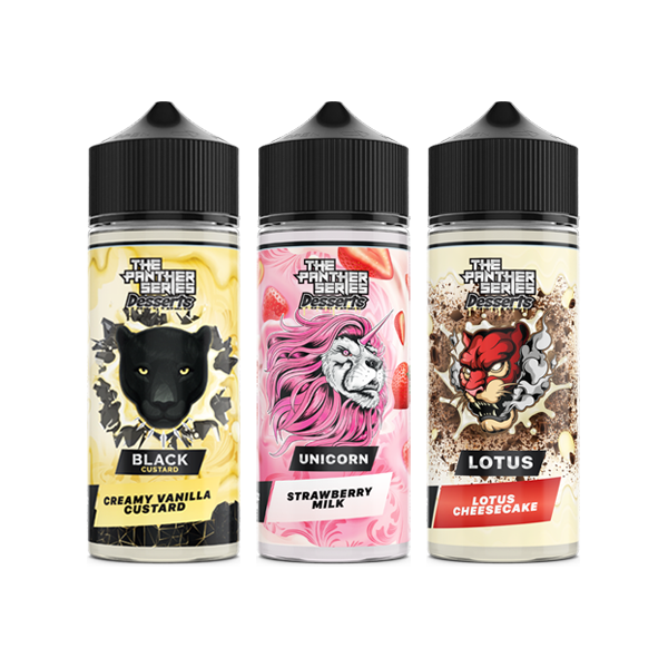 The Panther Series Desserts By Dr Vapes 100ml (78VG/22PG) From £10.99