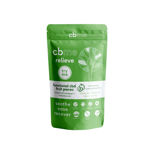 CBME Relieve Try Me 250mg CBD Apricot Fruit Pieces - 5 Pieces