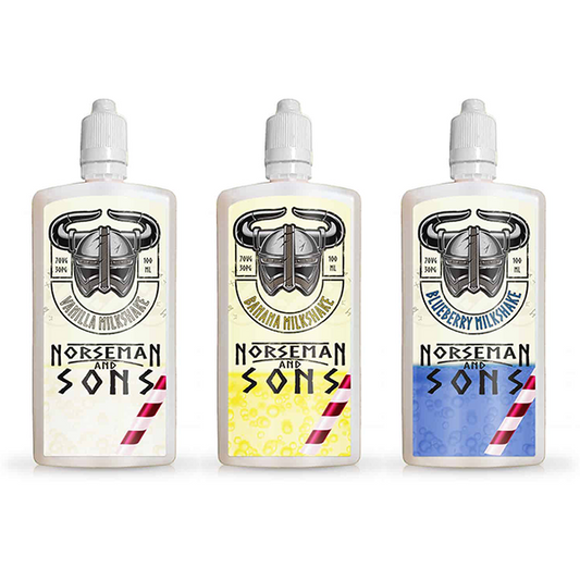 Norsemen 100ml Flask Milkshakes 70VG 30PG From £7.46