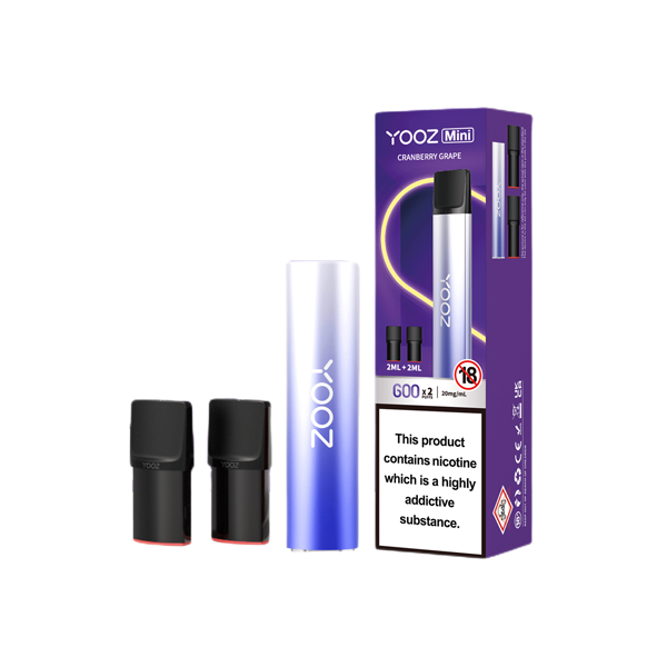 Yooz Mini Rechargeable Device & Vape Pods x2 From £4.15