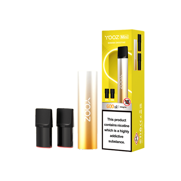 Yooz Mini Rechargeable Device & Vape Pods x2 From £4.15