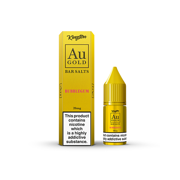 20mg AU Gold By Kingston Nic Salt 10ml (60VG/40PG) bubblegum