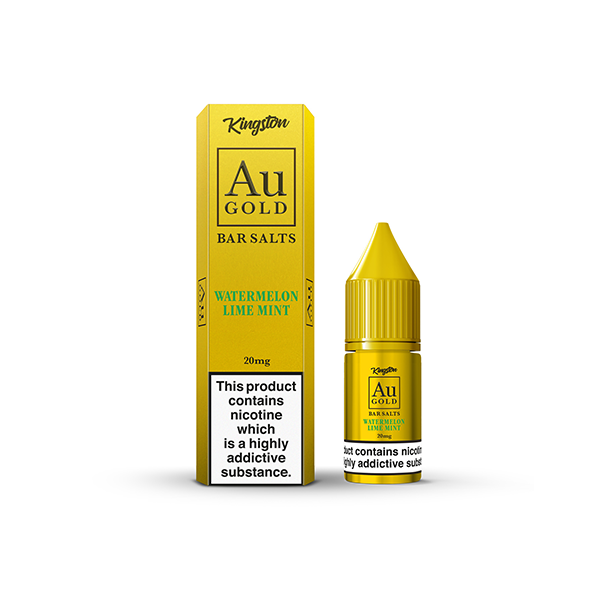 20mg AU Gold By Kingston Nic Salt 10ml (60VG/40PG) Watermelon lime mint