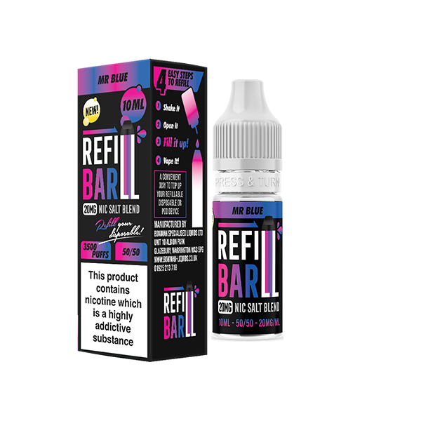 Refill Bar Salts 10mg Nic Salts From £2.06