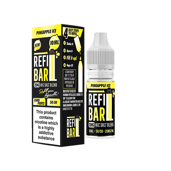 Refill Bar Salts 10mg Nic Salts From £2.06