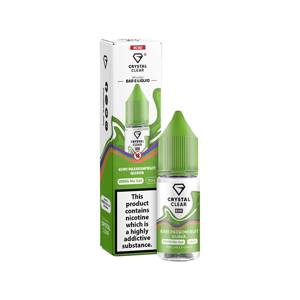 Crystal Clear 20mg Nic Salt From £2.18 kiwi passionfruit guava 