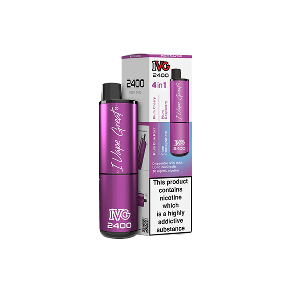 20mg I VG 2400 Disposable Vapes 2400 Puffs - 4 in 1 Multi-Edition From £11.16