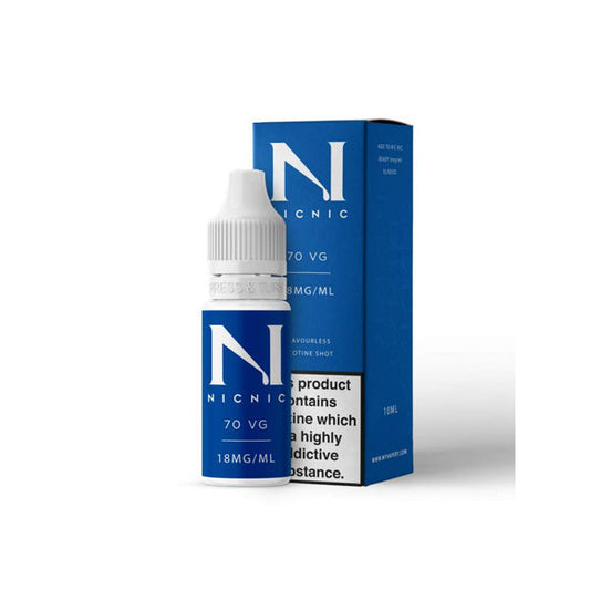 18mg Nic Nic Flavourless Nicotine Shot 10ml 70VG From 86p