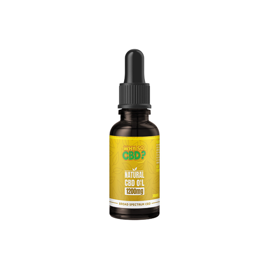 Why So CBD? 1200mg Broad-Spectrum CBD Natural Oil - 30ml