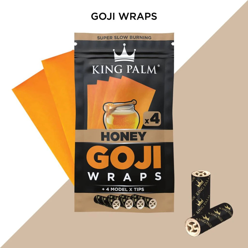 King Palm Goji Wraps 4pcs Tips HONEY