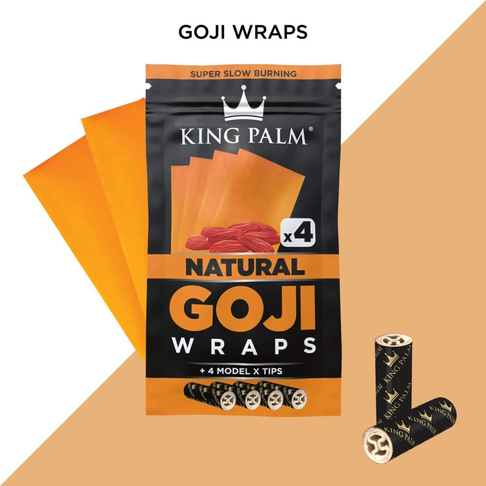 King Palm Goji Wraps 4pcs Tips NATURAL