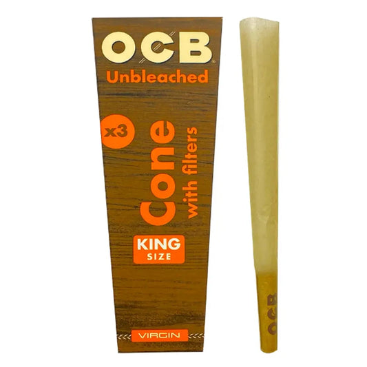 OCB Unbleached 3pc Cones