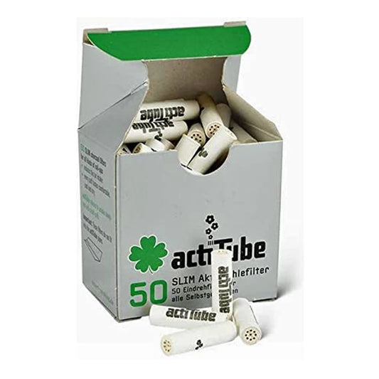 actiTube 7mm SLIM Charcoal Filters box of 50