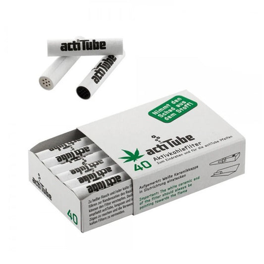 actiTube 8mm REGULAR Charcoal Filters box of 40