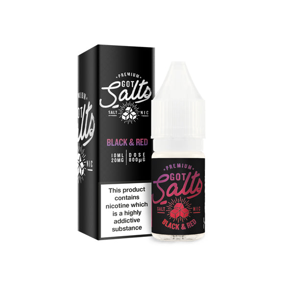 20mg Got Salts 10ml Nic Salts (50VG/50PG) black & red 