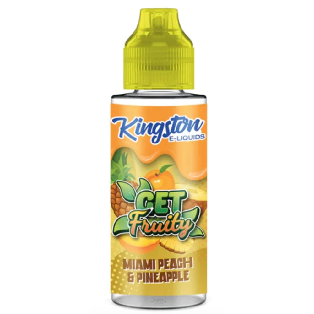 kingston e-liquid maiami-peach-pineapple 100ml bottle 70/30 mix