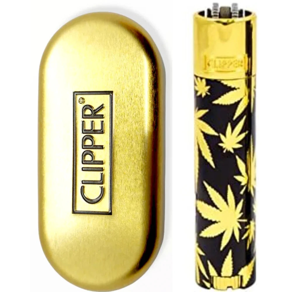 metal clipper gold leaf and top