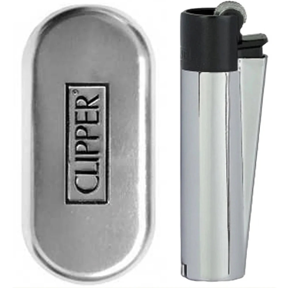 metal clipper silver bottom black top