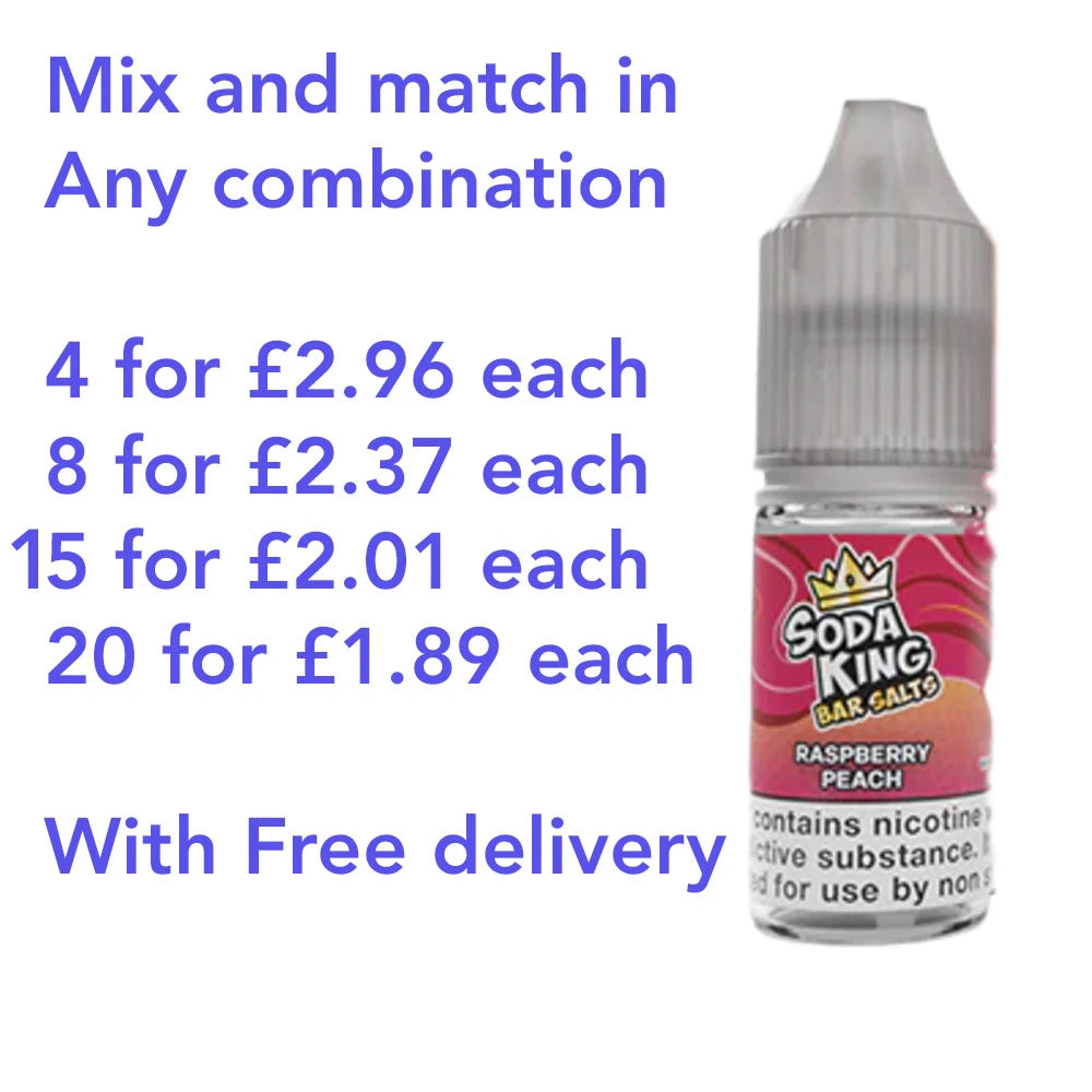 Soda King Bar SALTS 5mg Nic Salts From £1.89