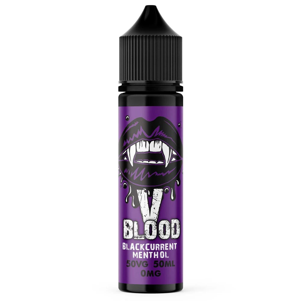 v blood e liquid blackcurrant menthol 50ml 50/50 mix