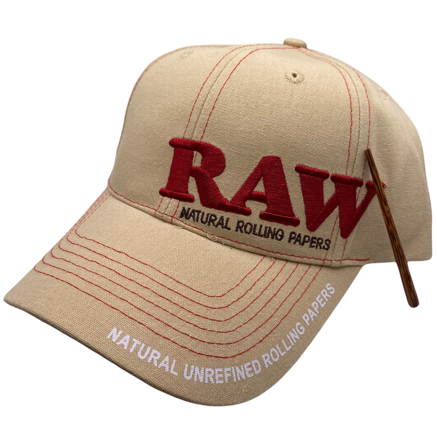 Raw Brown Hat With Poker